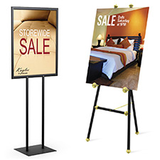 Sign display stands with foamcore graphics